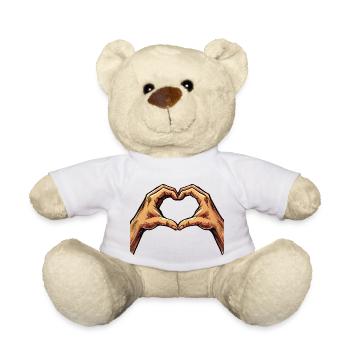 hand herz - Teddy - Weiß - Vorne