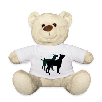 3 chiens silhouette équipe dangereuse équipage amis - Nounours - blanc - Devant