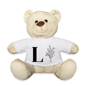 Minimalist flowers - Teddy Bear - white - Front