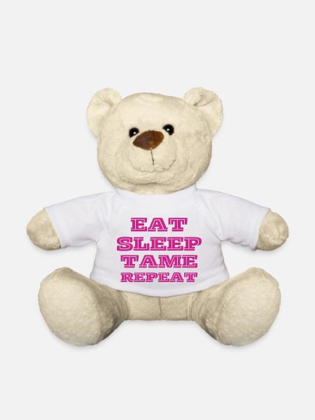 Eat, Sleep, Tame, Repeat!- PINK - Teddy - Weiß