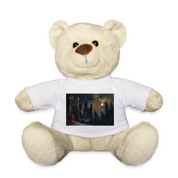 Poster Illustration Medieval Landscape in Ruins - Teddy Bear - white - Front