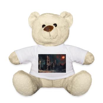 Poster Illustration Medieval Landscape in Ruins - Teddy Bear - white - Front