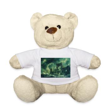 Ruined Landscape Illustration Poster - Teddy Bear - white - Front