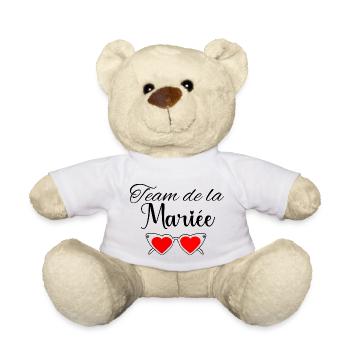 Femme équipe de la mariée pour un EVJF Team Mariée - Nounours - blanc - Devant