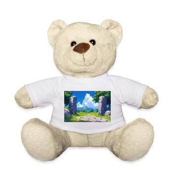 Natur Landschaft Illustration Poster - Teddy - Weiß - Vorne