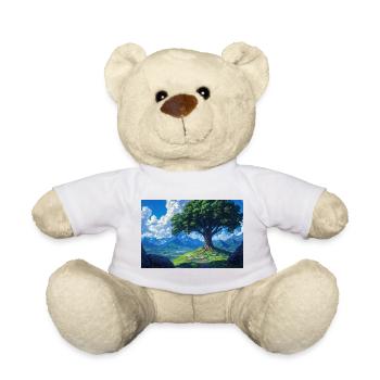 Natur Landschaft Illustration Poster - Teddy - Weiß - Vorne