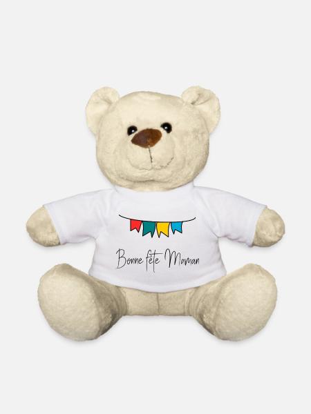 MAMAN. FÊTE DES MÈRES. BONNE FÊTE MAMAN - Nounours - blanc