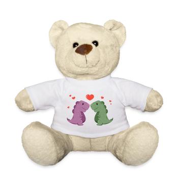 Dinosaures mignons avec un cœur - Nounours - blanc - Devant