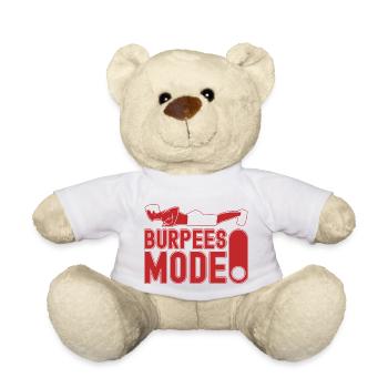 Fitness Fanatics Burpees Mode On Calisthenics Gym - Teddy Bear - white - Front