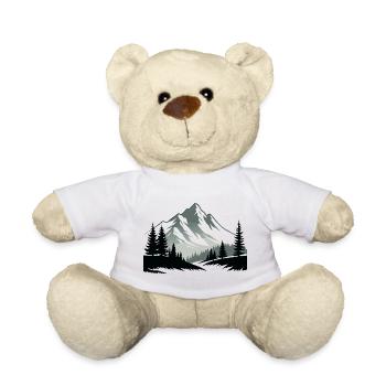 Die Alpen Berge im Wald Mountains in Forest Nature - Teddy - Weiß - Vorne