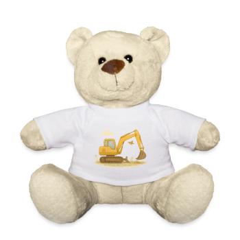 Bunter Bagger im Aquarell-Stil - Teddy - Weiß - Vorne
