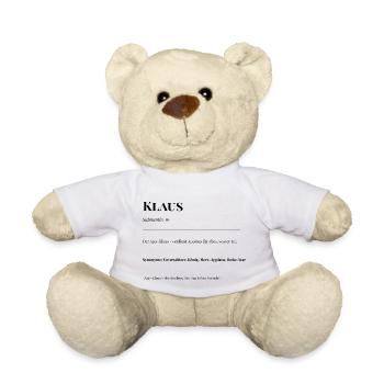 Klaus - Teddy - Weiß - Vorne
