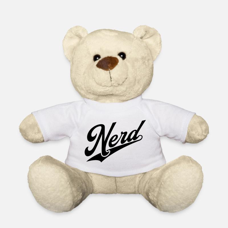 NERDY forever - NERD retro schwarz - Teddy - Weiß