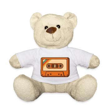 Retro Kassette  - Teddy - Weiß - Vorne