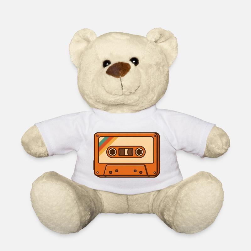 Cassette rétro - Nounours - blanc