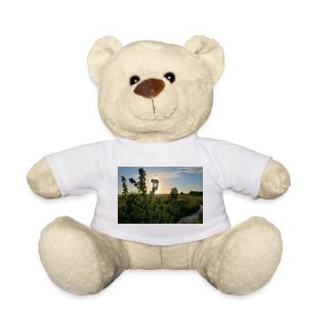 Rogowo wild meadows, sunset, lake - Teddy Bear - white - Front