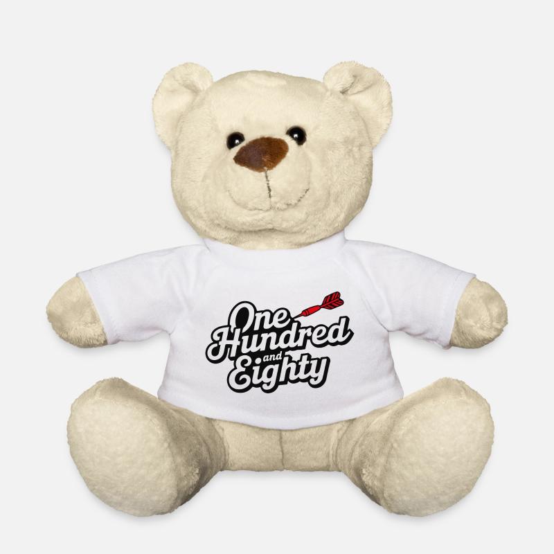 Darts One Hundred and Eighty - Teddy Bear - white