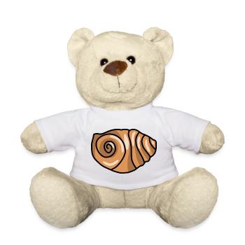 Franzbrötchen Hamburg Bäcker Kaffee Gebäck Franz - Teddy Bear - white - Front