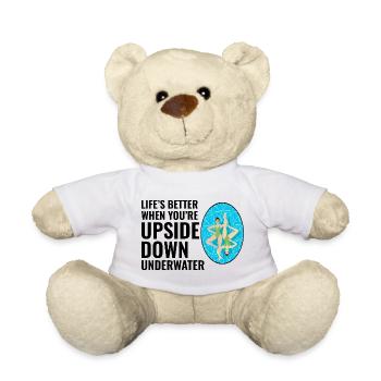 Das Leben ist besser, wenn man kopfüber unter Wasser schwimmt - Teddy - Weiß - Vorne