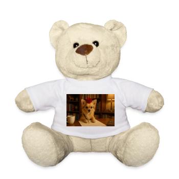 Smart and Chic Chihuahua with Rose - Teddy Bear - white - Front