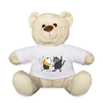 Tanzende Katzen - Teddy - Weiß - Vorne