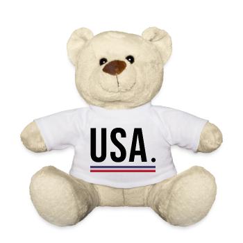 États-Unis – Chemise 🇺🇸 streetwear audacieuse - Nounours - blanc - Devant