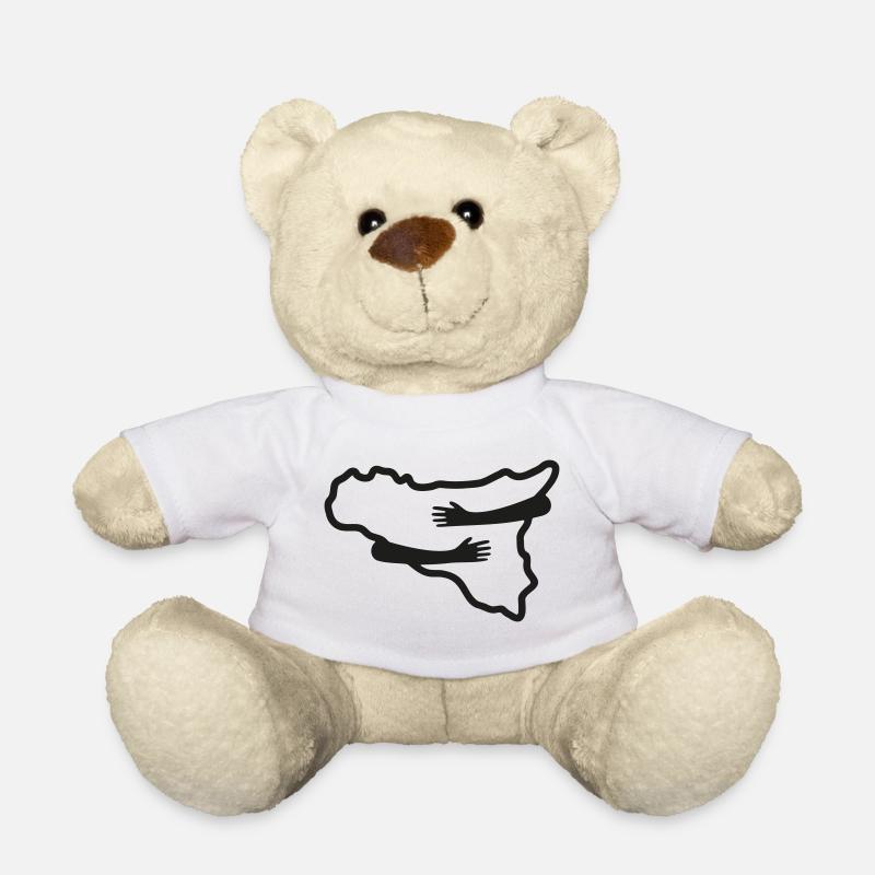 Sicily in the heart – minimal version - Teddy Bear - white