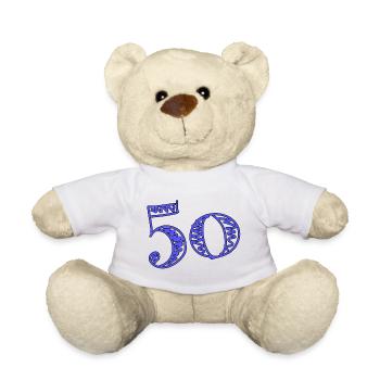 50. 50 JAHRE. 50-JÄHRIGES JUBILÄUM. 50-JÄHRIGES JUBILÄUM. - Teddy - Weiß - Vorne