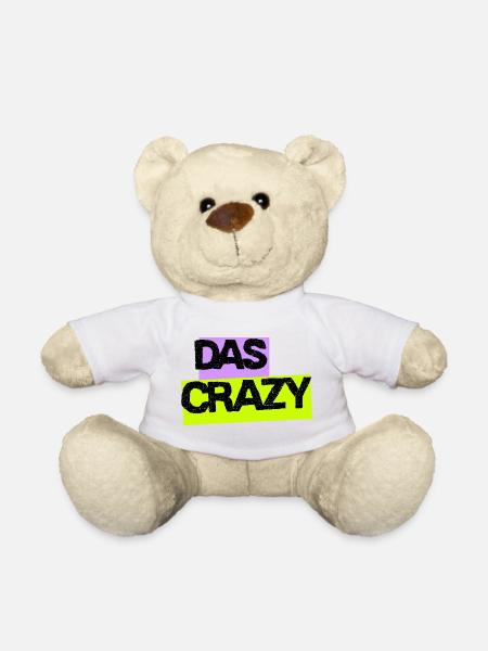 The Crazy - Design with Neon Colors - Teddy Bear - white