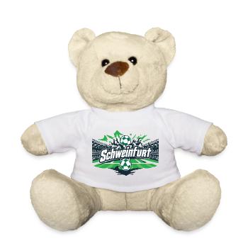 Schweinfurt Fussball Tshirt Aufkleber Sticker Shir - Teddy - Weiß - Vorne