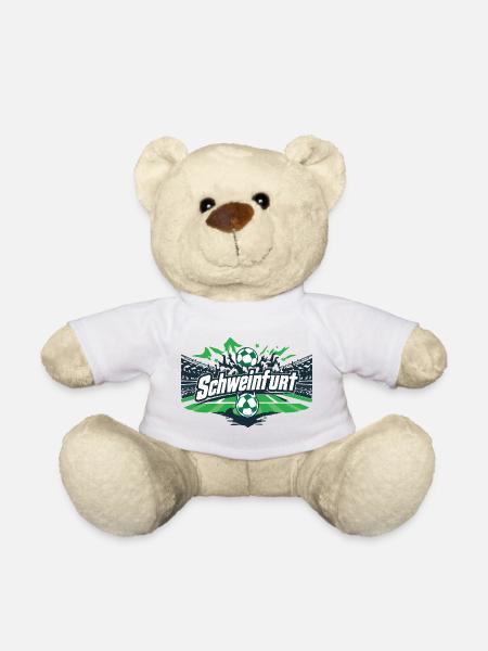 Schweinfurt Fussball Tshirt Aufkleber Sticker Shir - Teddy - Weiß
