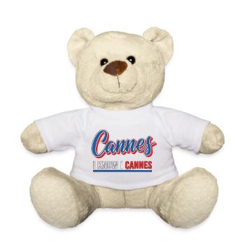 I know I Cannes Retro Design - Teddy Bear - white - Front