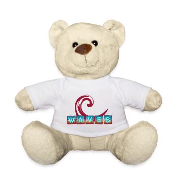 Abstrakte Meereswellen Kunst - Surferdesign - Teddy - Weiß - Vorne