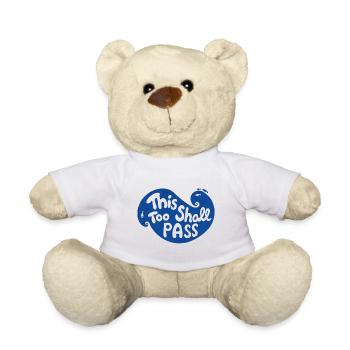 Auch diese Welle wird vorübergehen - Teddy - Weiß - Vorne
