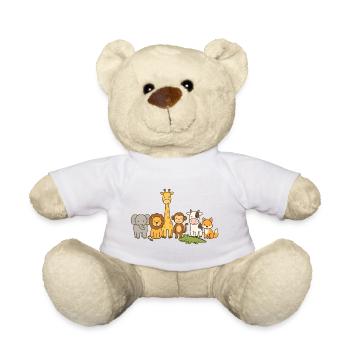 Süße Safari Tierfreunde - Teddy - Weiß - Vorne