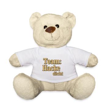 Team Hacke dicht – Vintage 3D Schrift - Nounours - blanc - Devant