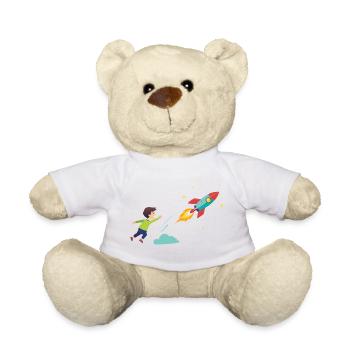Kid Rocket Launch Adventure - Teddy Bear - white - Front