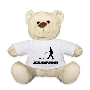 Execute .EXE – Funny Computer Scientist Shirt - Teddy Bear - white - Front