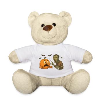 Kürbis-Panik und Zombie - Teddy - Weiß - Vorne