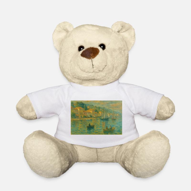 Hafenimpression Abendlicht - Teddy - Weiß