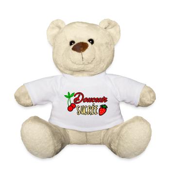 Douceur Sucrée Cerises et Fraises - Nounours - blanc - Devant