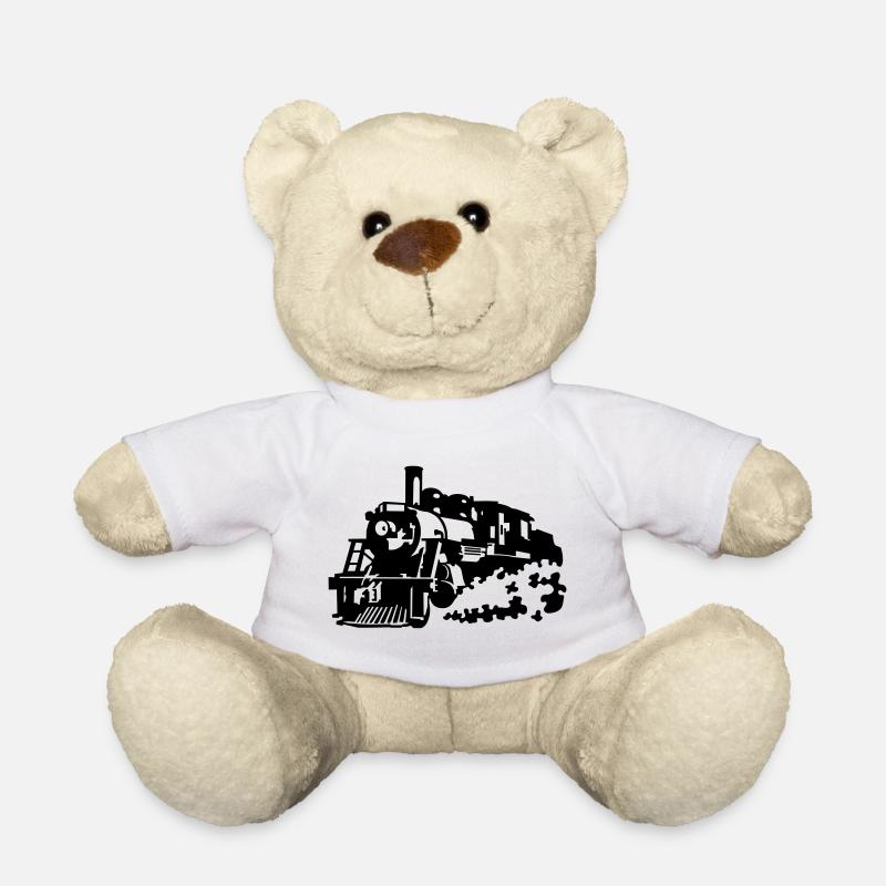 Dampflok - Teddy - Weiß