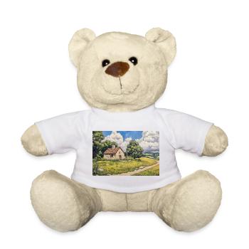 Illustration einer Naturlandschaft - Teddy - Weiß - Vorne