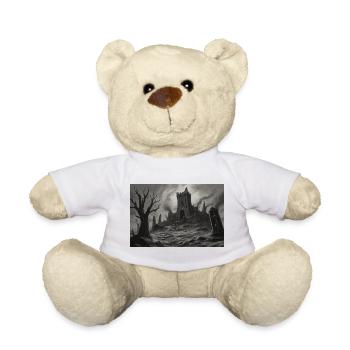 Landscape of a ruined medieval castle - Teddy Bear - white - Front