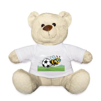 Mouche d’abeille de football - Nounours - blanc - Devant