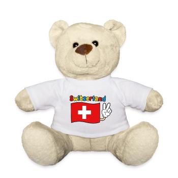 Schweiz Flagge - Teddy - Weiß - Vorne