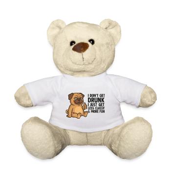 Less Classy More Fun Pup - Teddy Bear - white - Front