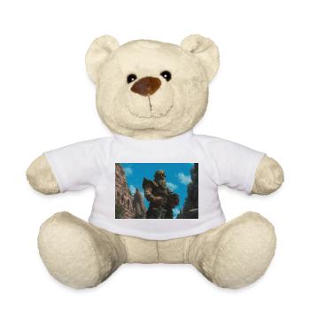 Illustration of a fantasy landscape - Teddy Bear - white - Front