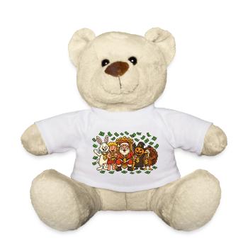 Weihnachtsmann Osterhase Valentinstag Halloween - Teddy - Weiß - Vorne