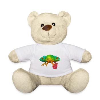 Regenbogen Chamäleon Lolli - Teddy - Weiß - Vorne
